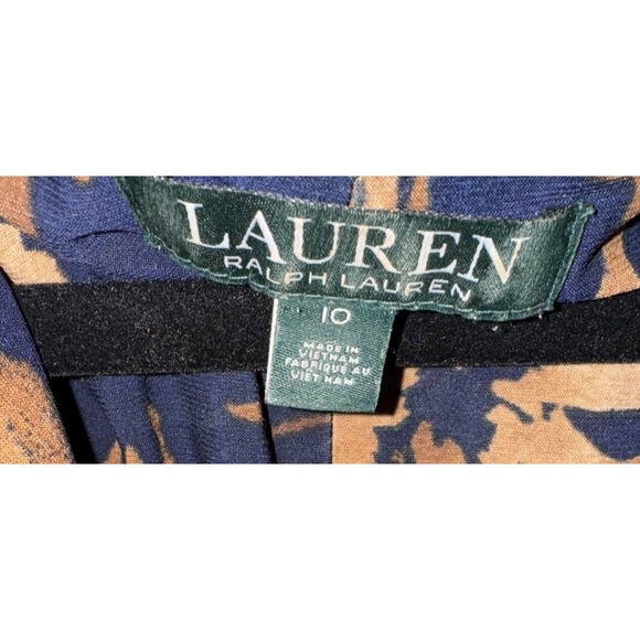 Lauren Ralph Lauren Dress Size 10 Floral Print Knee Length Sleeveless Holiday - Picture 4 of 5